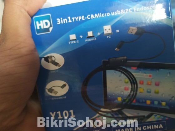 3 in 1 type -c & micro usb & pc endoscope